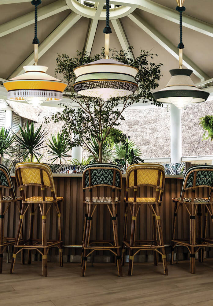 Contardi :: Hanging outdoor lamp Calypso So Guadaloupe brown dia. 70 cm