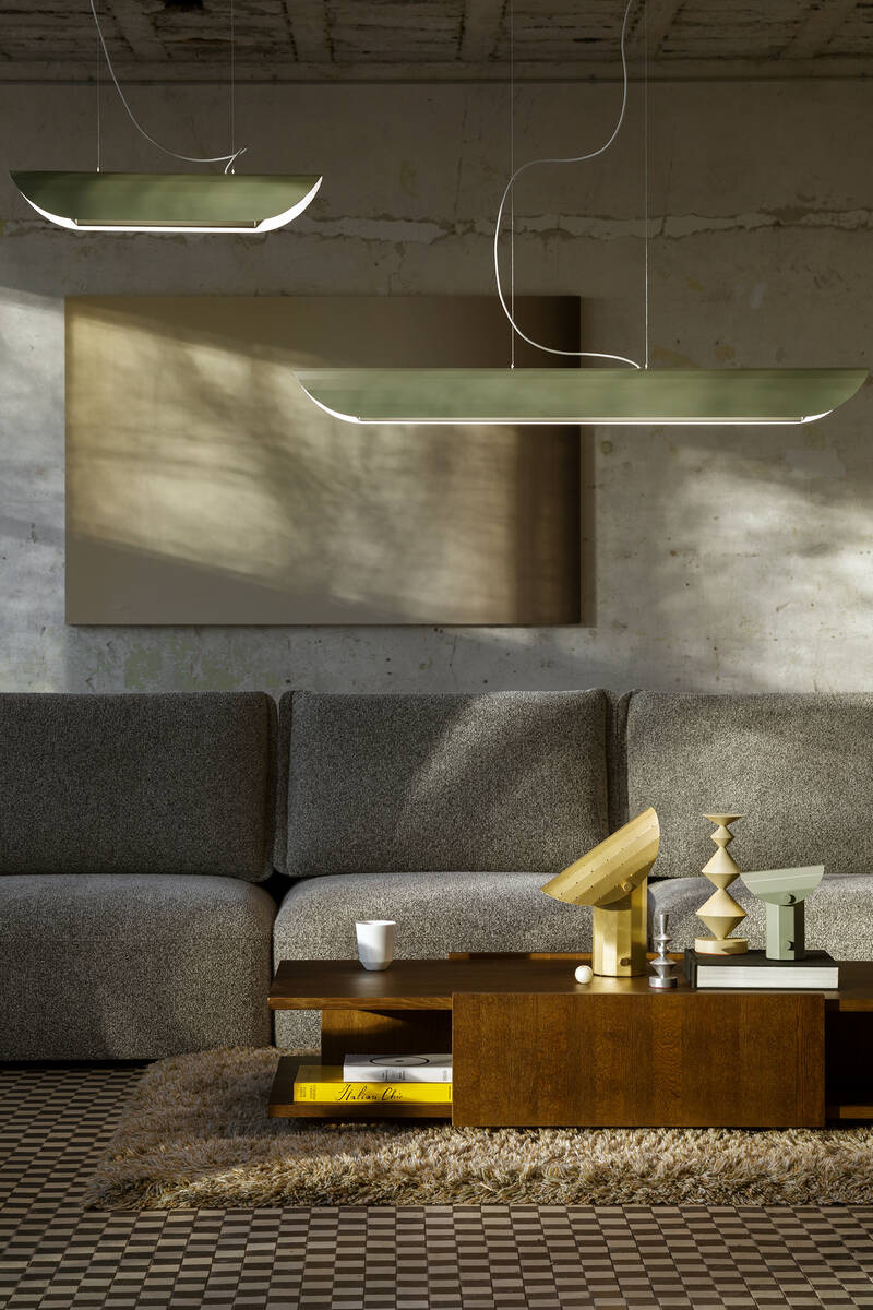 Kaspa :: Apolin portable lamp, height 18 cm, sage green