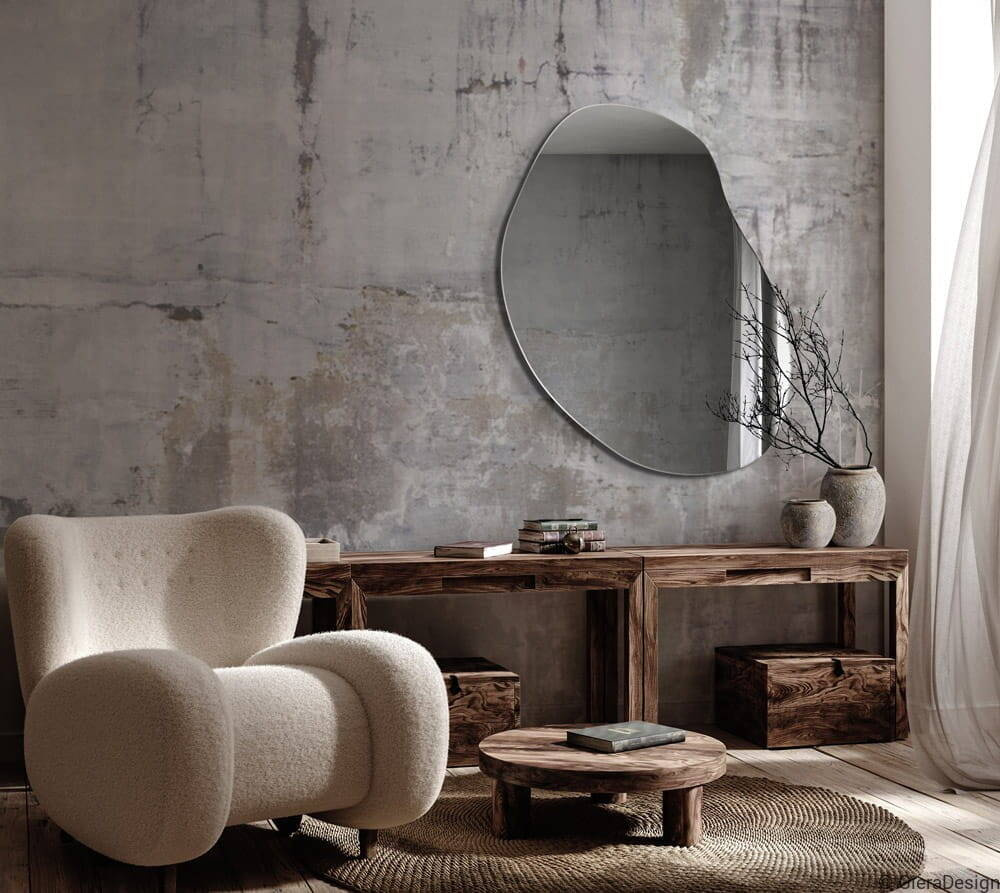 Giera Design :: Plama Spiegel Nr. 3 mit organischer Form, Breite 60 cm