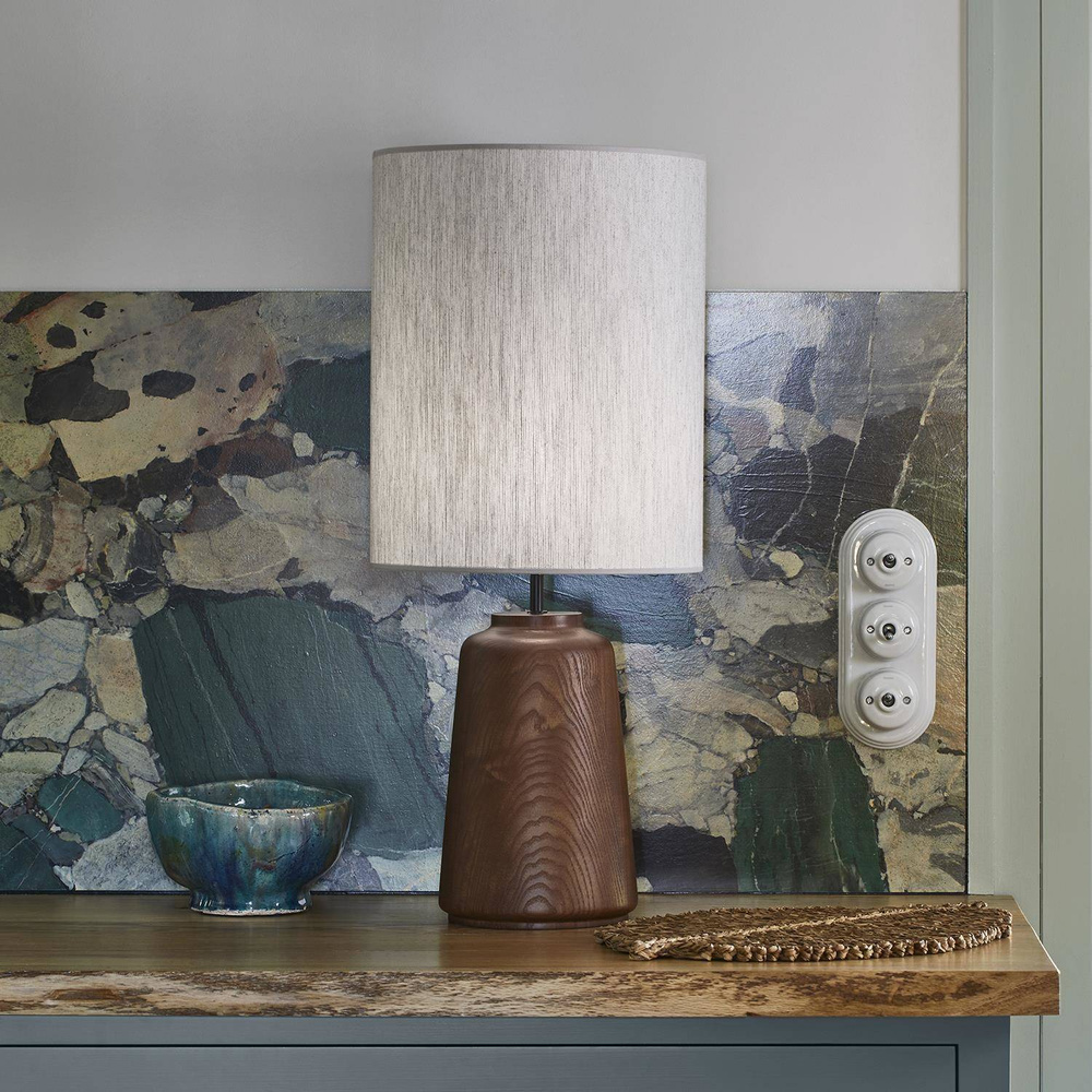 Market Set :: Table lamp Mokuzai white-brown H: 74,5 cm