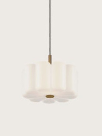 Aromas :: Flow hanging lamp, diameter 20 cm, gold/milky shade
