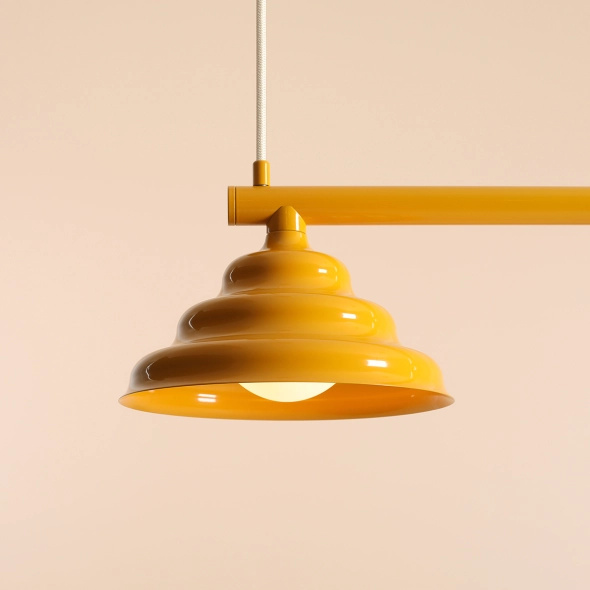 Artera :: Fala 3 hanging lamp, yellow, width 123 cm