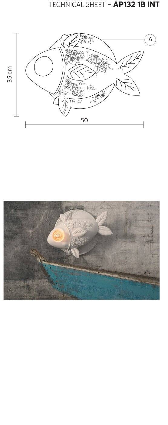 Karman :: Aprile wall lamp / sconce, width 50 cm, white