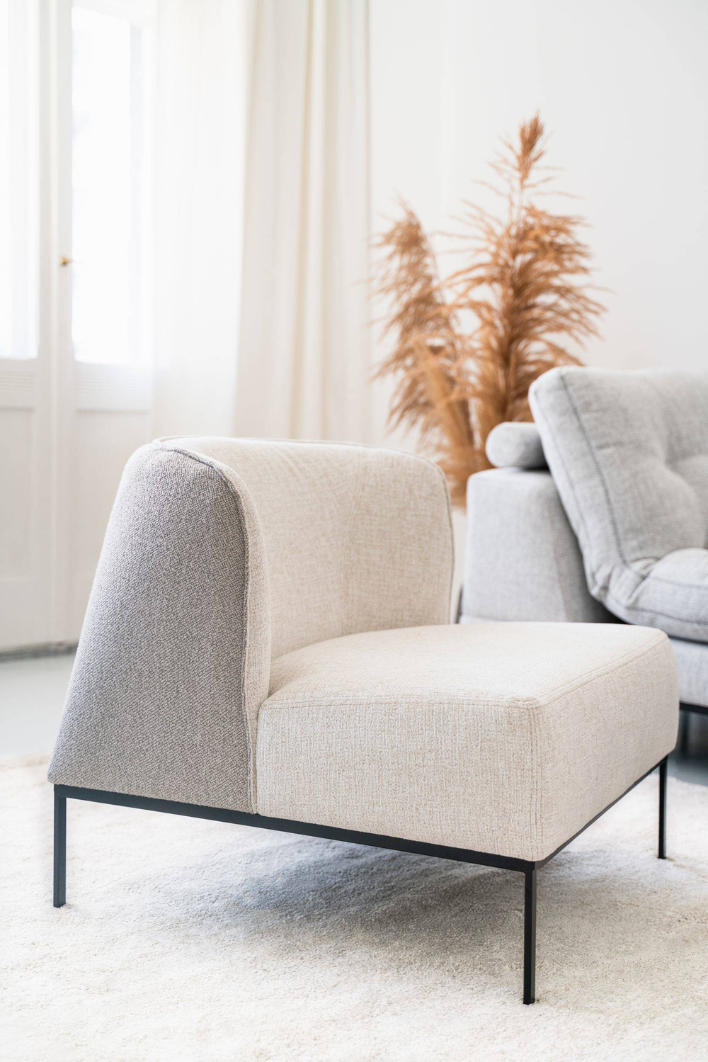 Nordic Line :: Upholstered armchair Brooks grey 71x62x77