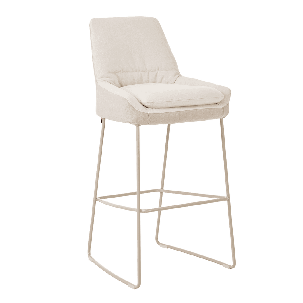 Mobitec :: Saga C27 upholstered bar stool / stool, height 114 cm, gray, metal legs