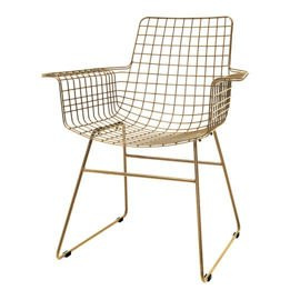 HKliving :: Metal armchair Wire brass