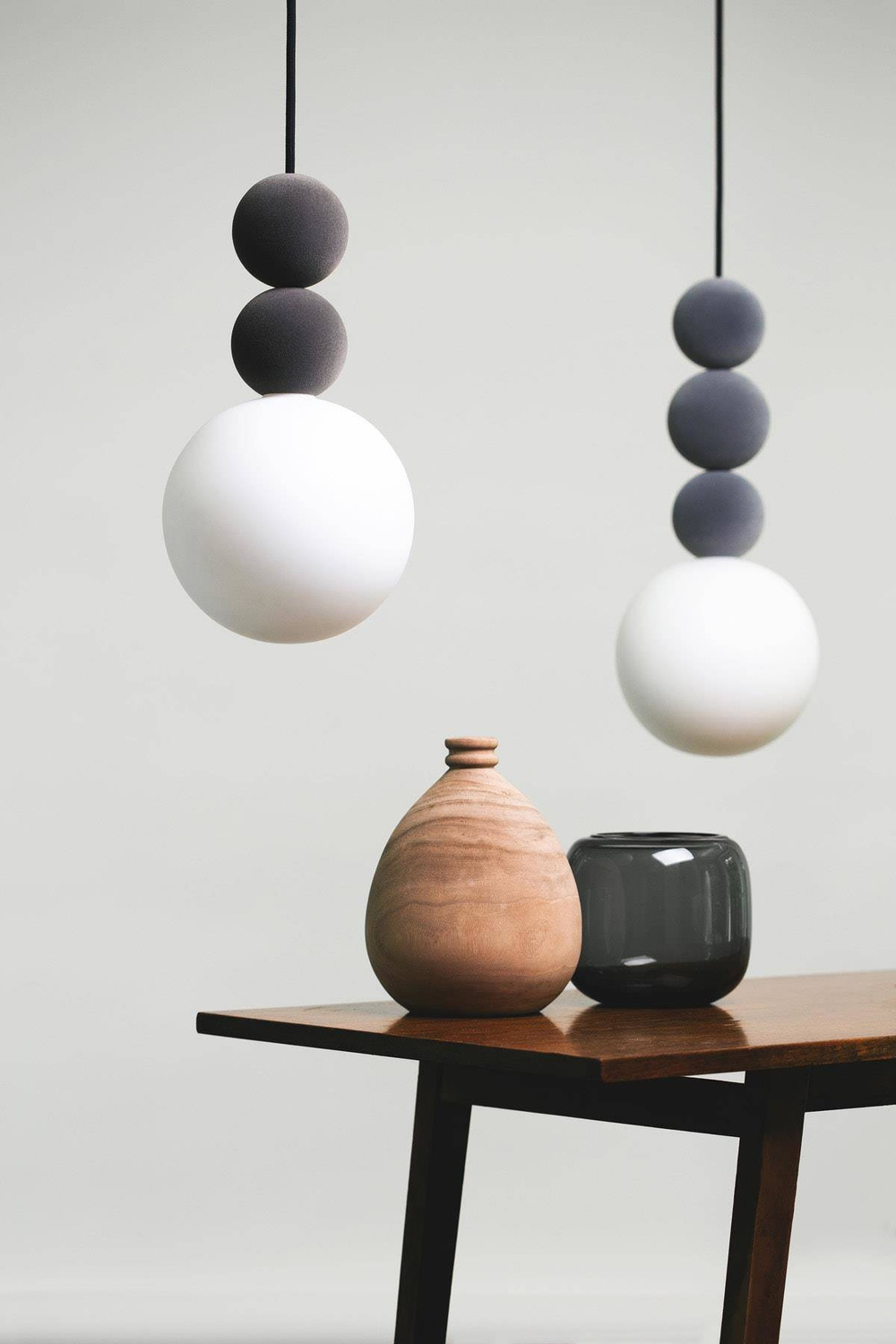 Z ekspozycji - LOFTLIGHT :: Lampa wisząca Bola Bola 2 velvet szara wys. 18 cm