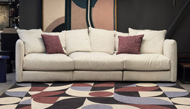 Nordic Line :: Sofa tapicerowana Bella szer. 295 cm szarobeżowa