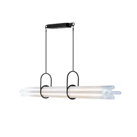 DCW:: NL12 Hängeleuchte, weiß und schwarz, Breite 130 cm