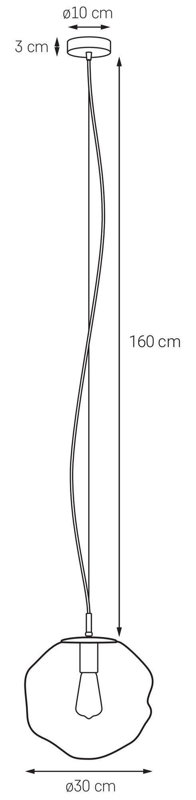 Kaspa :: Lampa wisząca Avia transparentna rozm. M