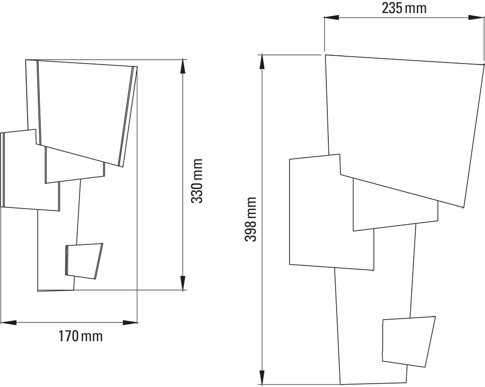 DCW:: Lampa ścienna / kinkiet MAP 1 wys. 33 cm złota