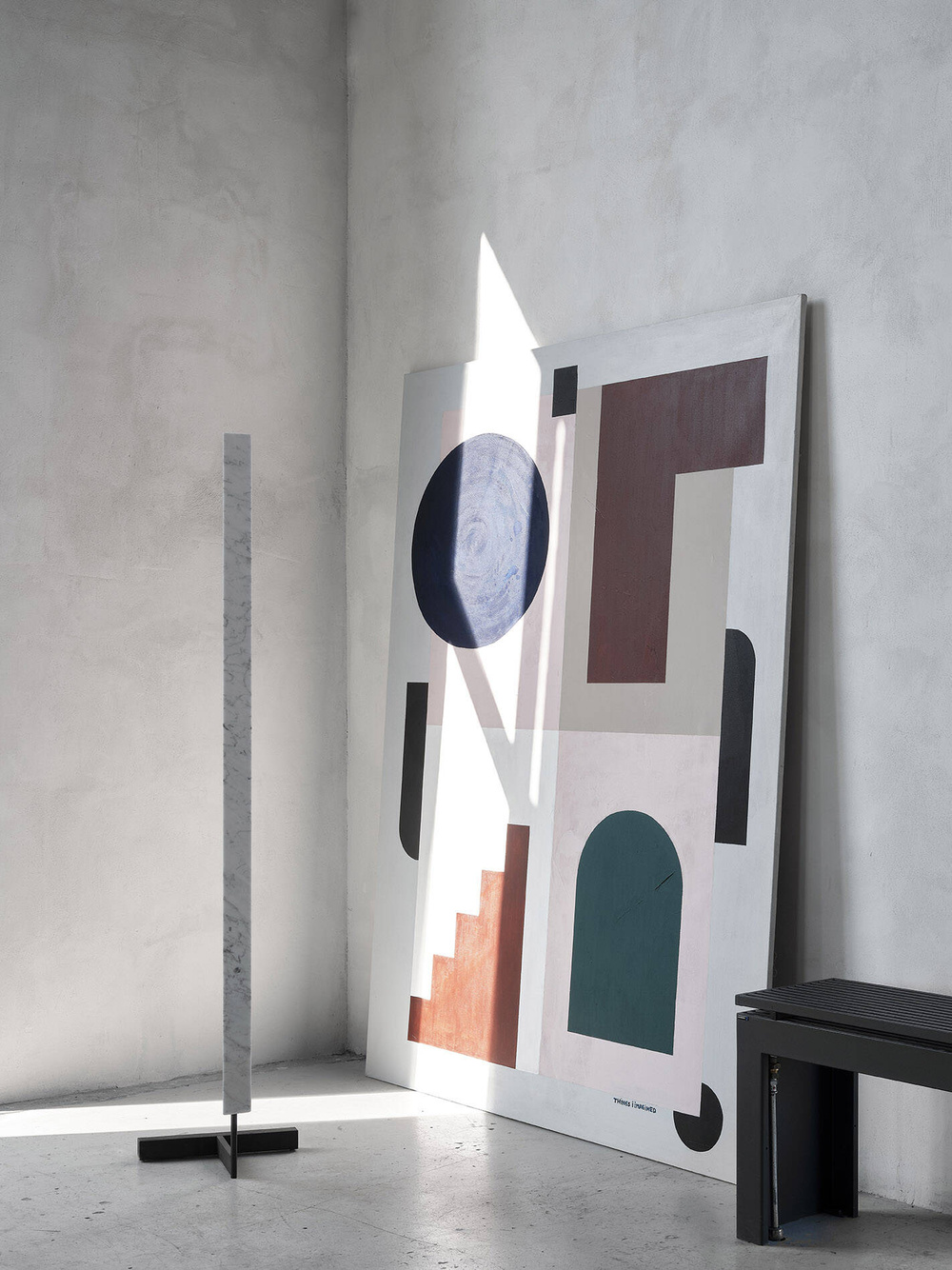 Anour :: F-Model floor lamp, height 164 cm, marble