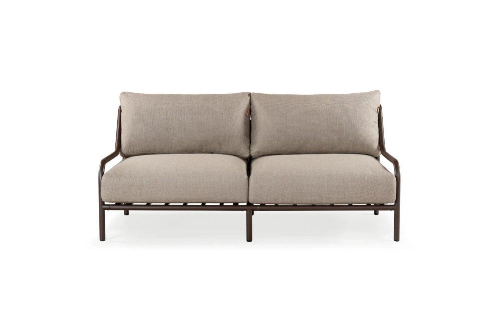 Kunesti :: Kaffee oder Tee 2-Sitzer Gartensofa, graubraun, Breite 157 cm