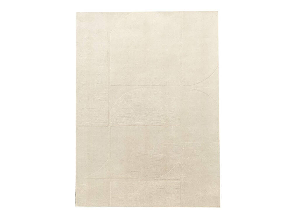 Carpet decor :: Camino Ivory cream wool rug, 100% wool, handmade