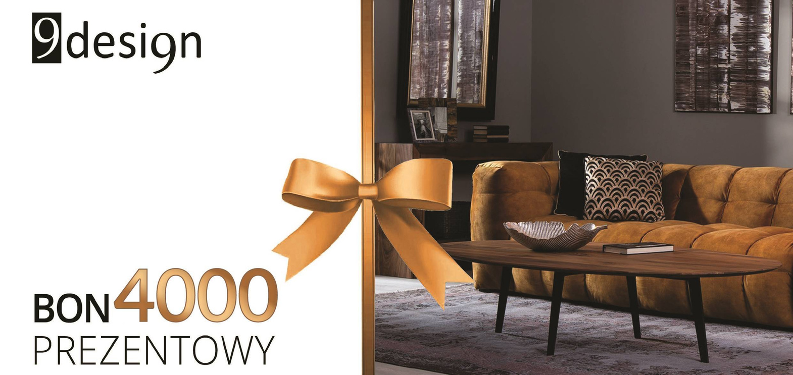 9design gift voucher: PLN 4,000 printed