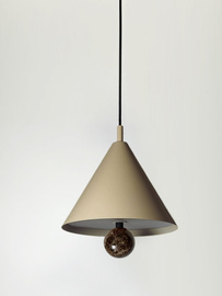 Aromas :: Lampa wisząca Marg śr. 30 cm jasnobrązowy klosz / brązowy marmur