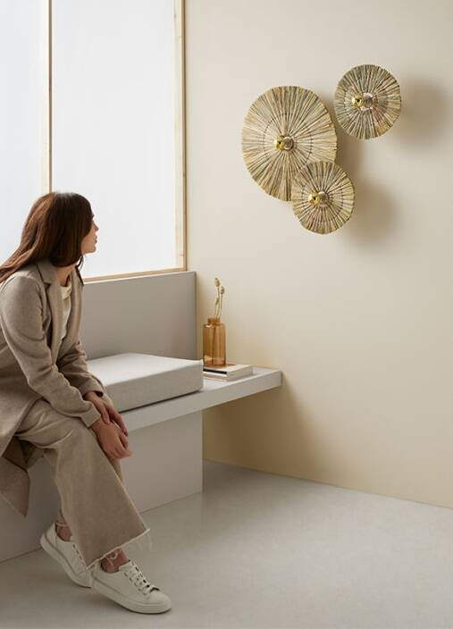 Aromas :: Laos wall lamp / sconce, diameter 50 cm, natural