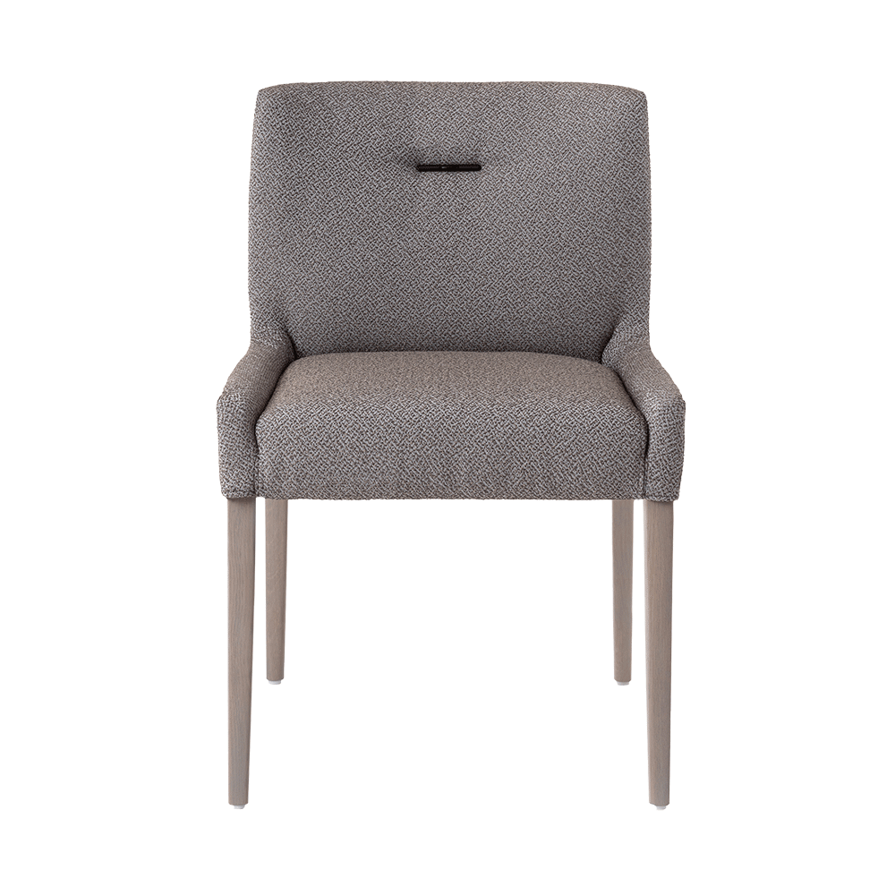 Mobitec :: Margaux C01 upholstered chair, gray, width 54 cm, wooden legs