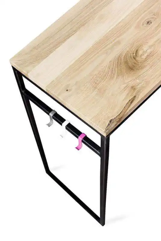 Loft Decora :: Console table with a wooden top, 90 cm wide
