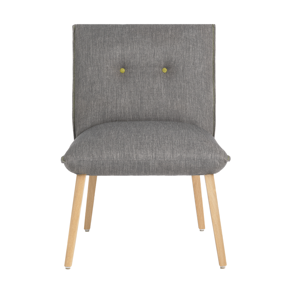 Mobitec :: Soda C03 gray upholstered armchair with wooden legs