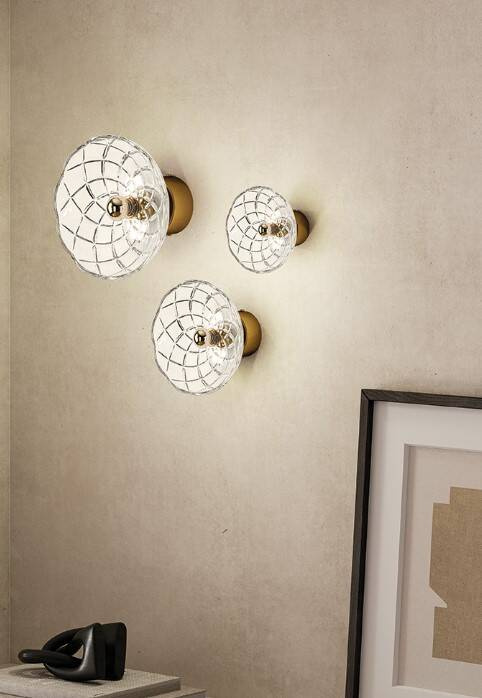 Aromas :: Lampa ścienna / kinkiet Lotto śr. 15 cm transparentny