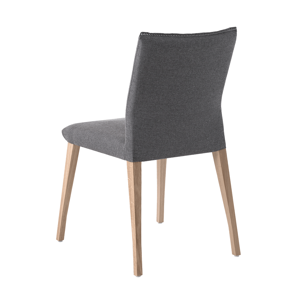Mobitec :: Pure Deco C05 upholstered chair, gray, width 50 cm, wooden legs