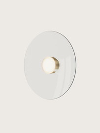 Aromas ::  Lampa ścienna / kinkiet Betty śr. 40 cm transparentne szkło / złoty metal