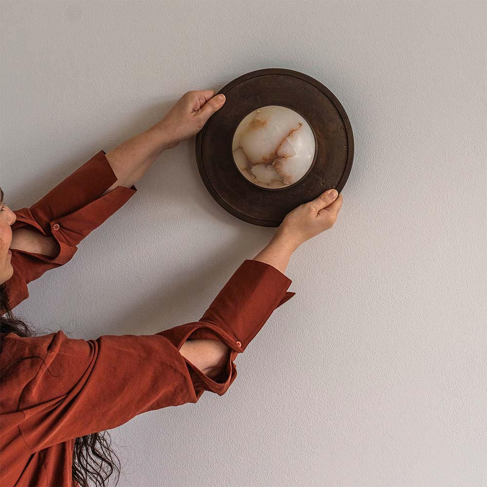 Embassy Interiors :: Mémoire glass brass wall/ceiling lamp, diameter 30 cm