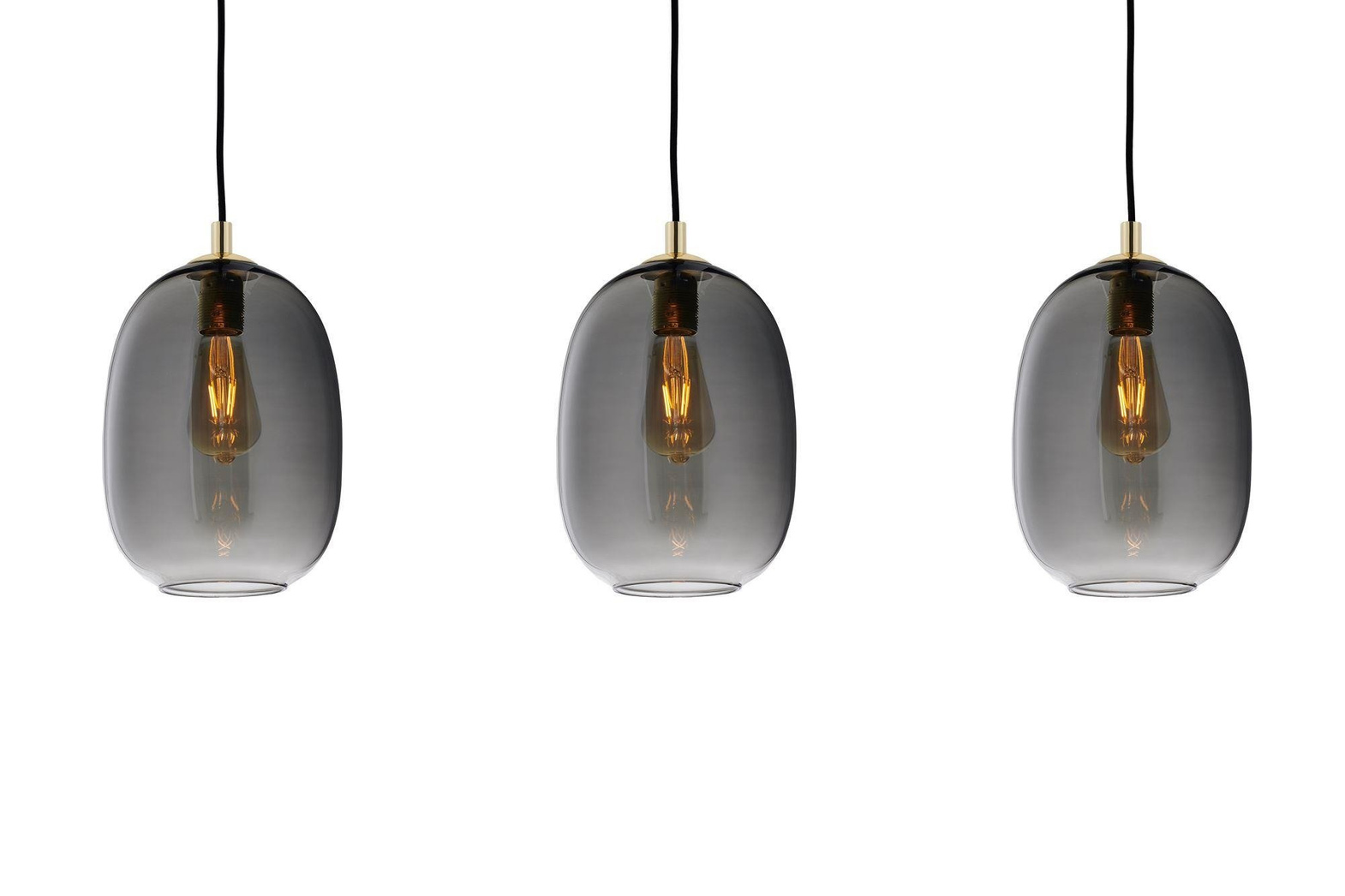 Kaspa :: Hanging lamp Onyx 3 shades black