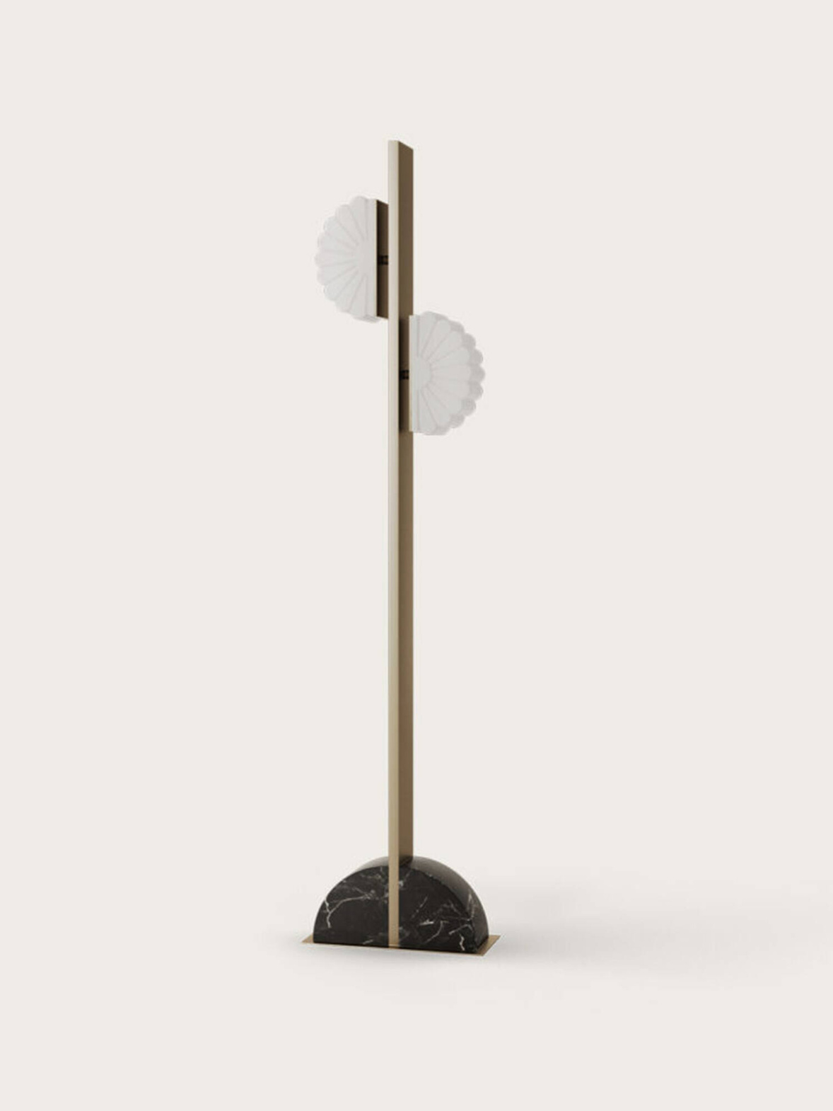 Aromas :: Gina floor lamp, height 140 cm, black and gold marble base