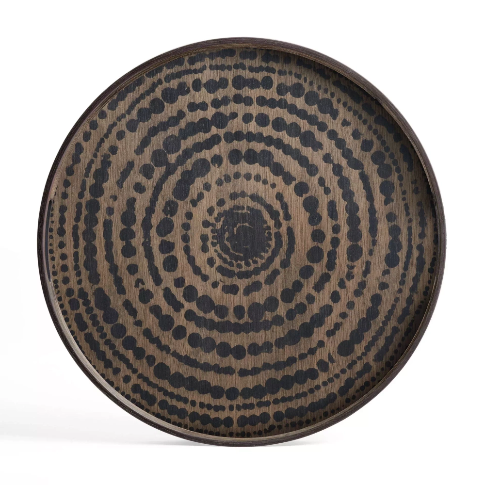 Ethnicraft :: Tablett aus Holz Beads Größe s schwarz