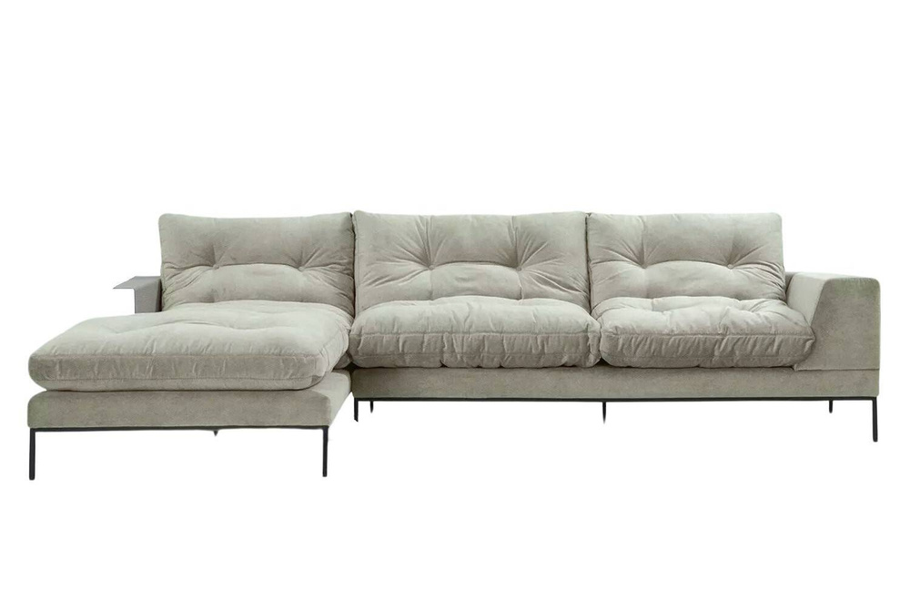 Nordic Line :: Corner sofa / left corner sofa upholstered Study gray width 286 cm