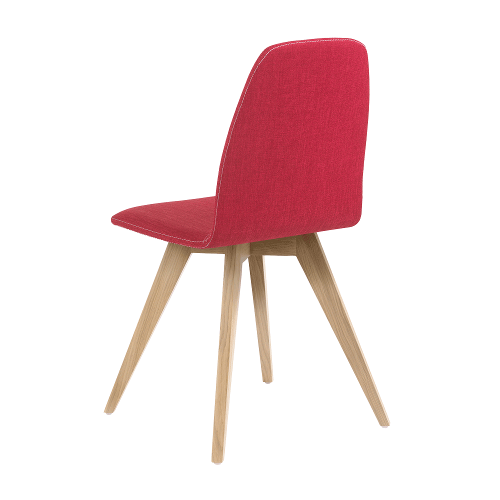 Mobitec :: Mood 11 upholstered chair, red, width 47 cm, wooden legs