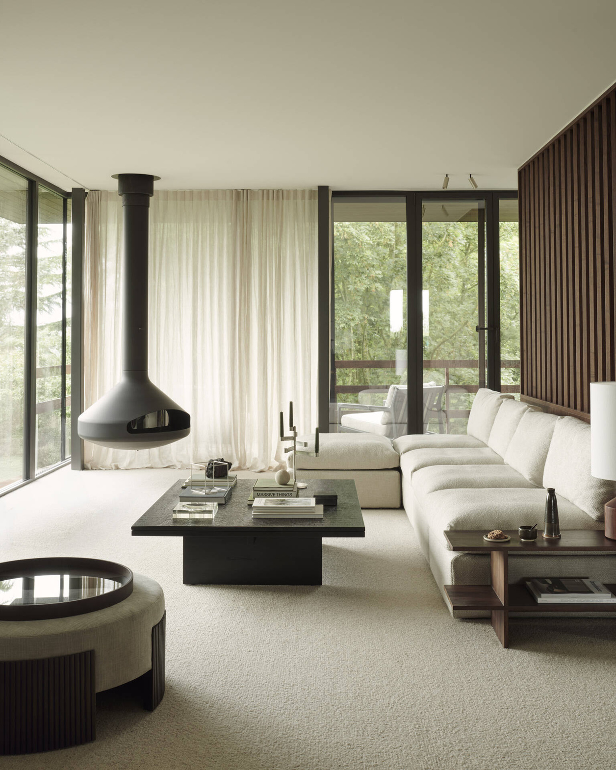 Ethnicraft :: Roller Max runder Pouf, Durchmesser 85 cm, Mahagoni