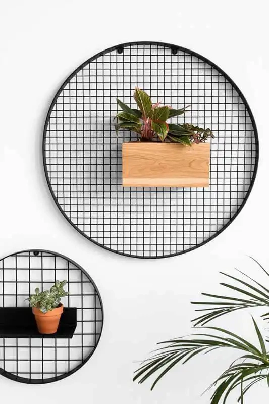 Loft Decora :: Wall decoration mesh Border round black diameter 50 cm