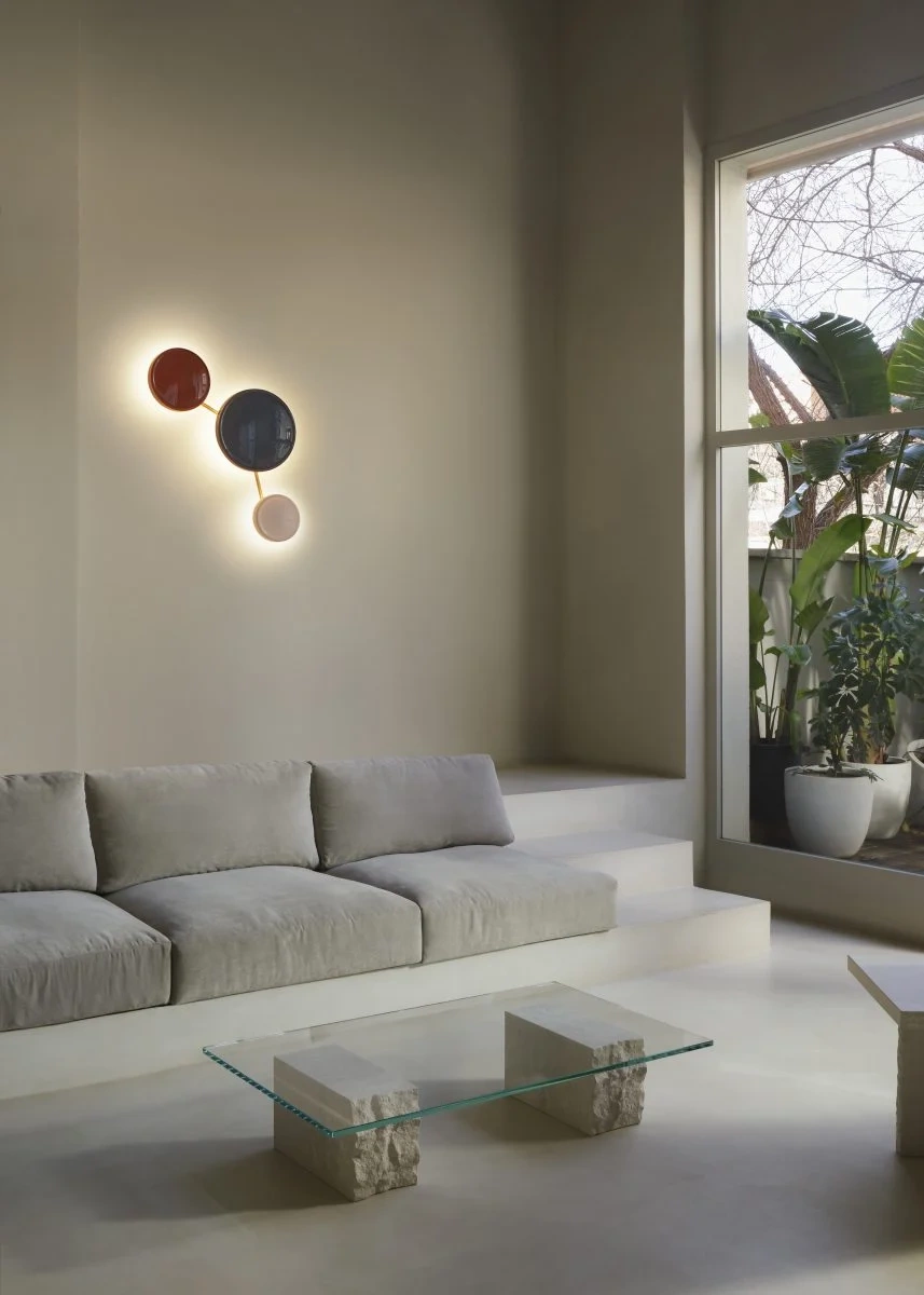 Marset :: Caramel wall lamp/sconce, diameter 28 cm, blue