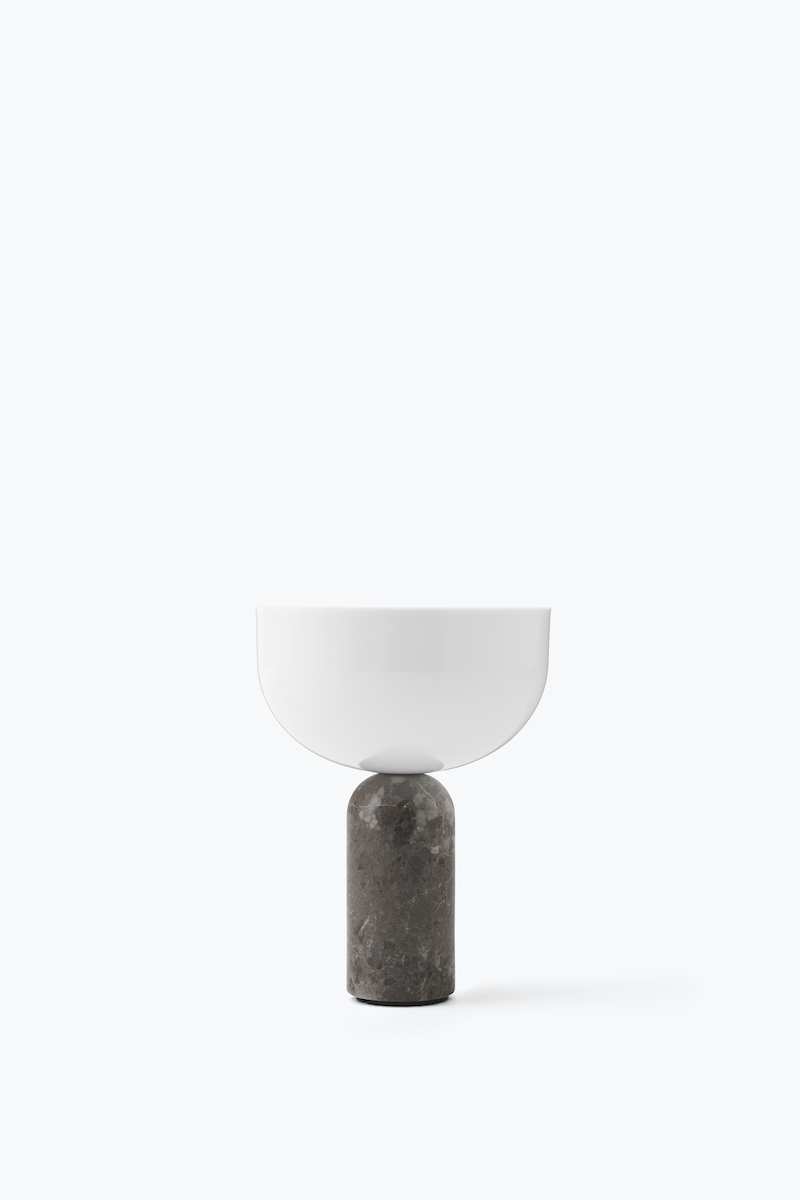 New Works :: Kizu table lamp, portable, marble base, brown, height 24 cm