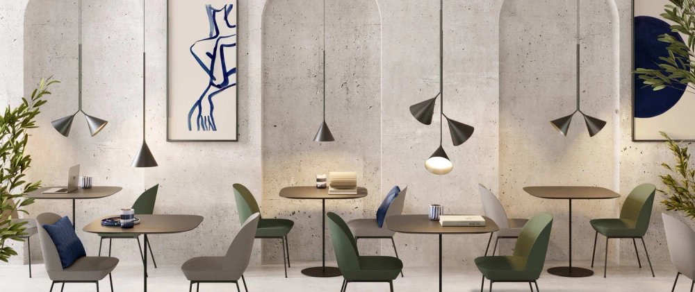 Robin :: Rubi Mono Side hanging lamp, width 24 cm, black and gold