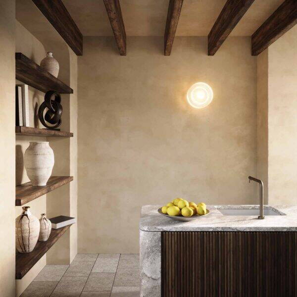 Embassy Interiors :: Mémoire glass brass wall/ceiling lamp, diameter 30 cm