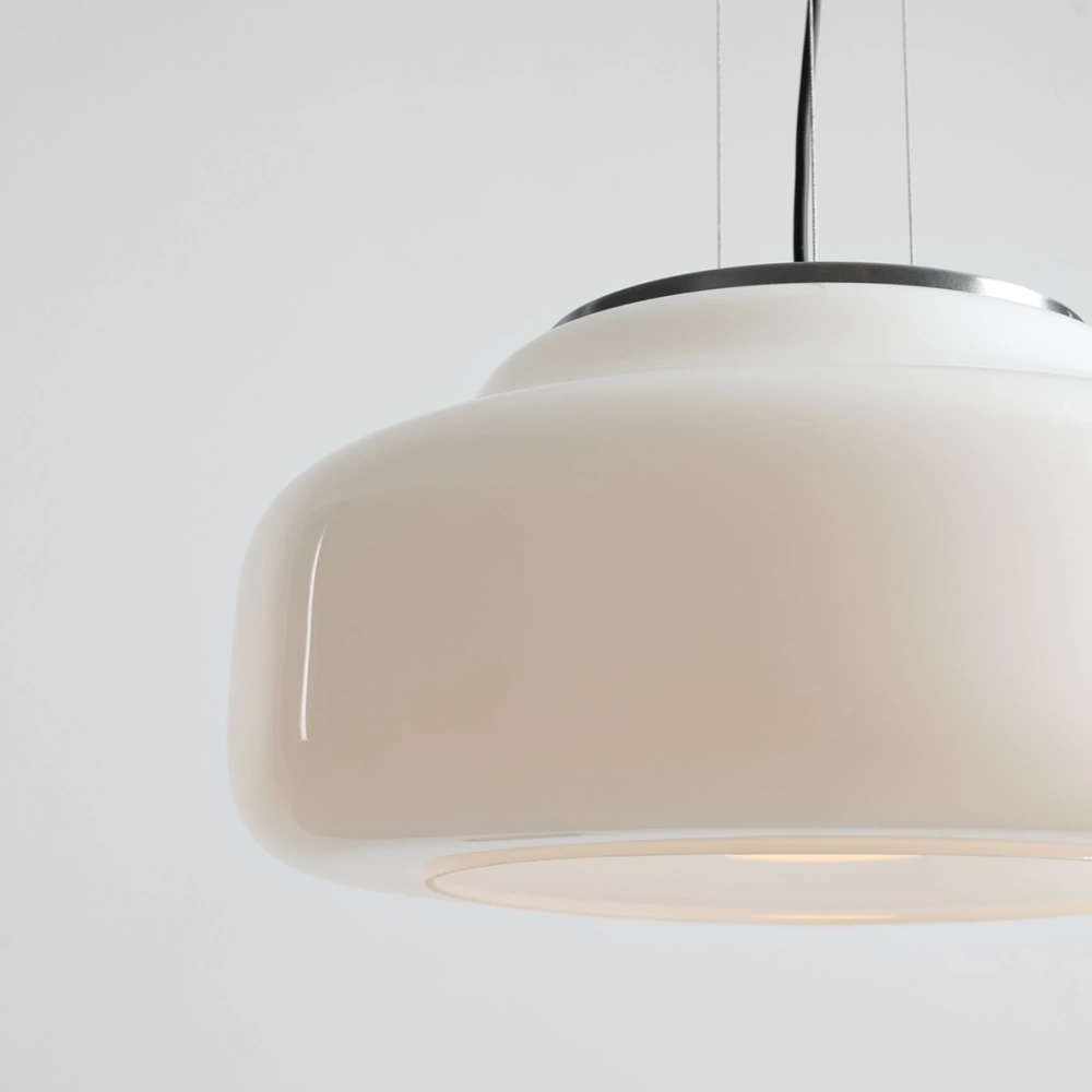 Artera :: Lampa wisząca Bonbon 2.0 Almond rozm. L śr. 40 cm biały / stalowe mocowanie