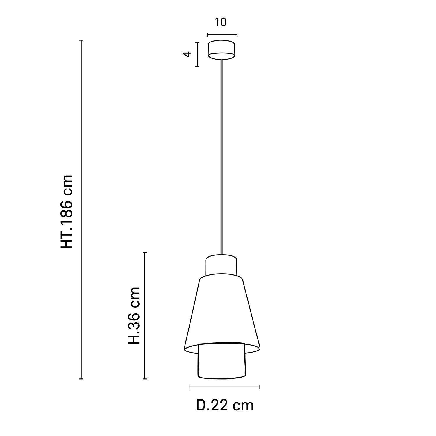 Market Set :: Hanging lamp Singapour XS white-antracite dia. 22 cm