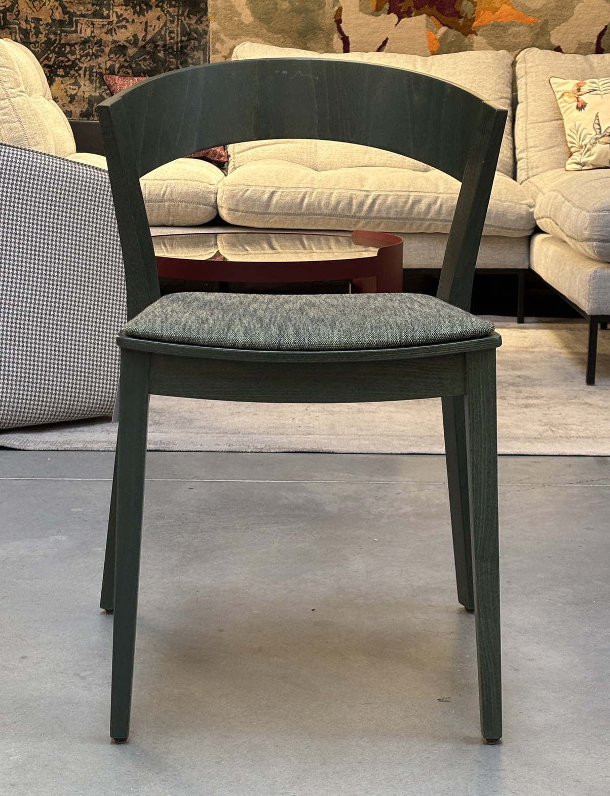 Paged :: Archer A-4800 chair, width 54 cm, green beech upholstered seat