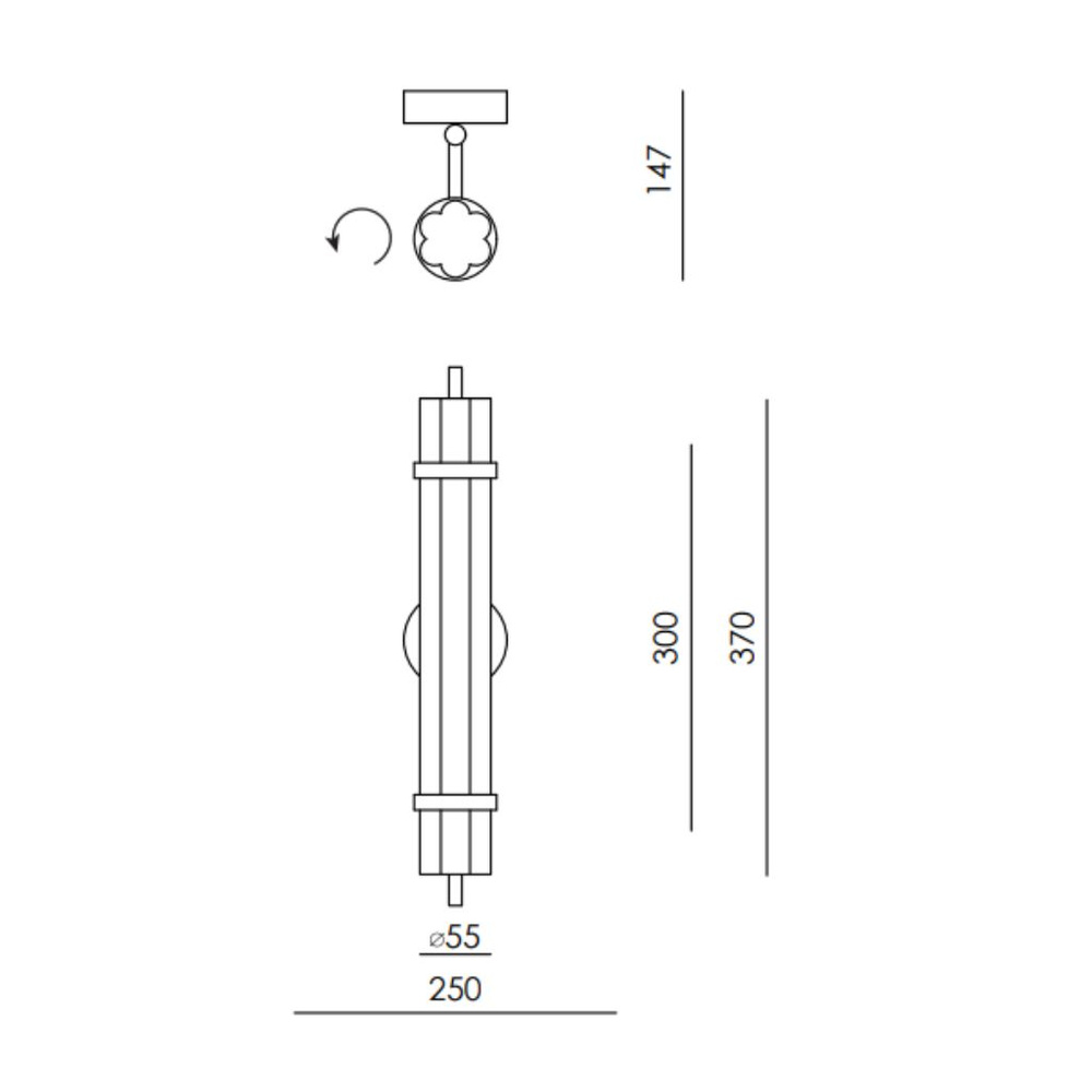 Aromas :: Lampa ścienna / kinkiet Tasta wys. 37 cm