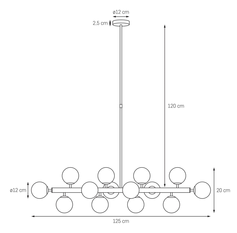 Kaspa :: Hängelampe aus Metall Cumulus 1 weiß