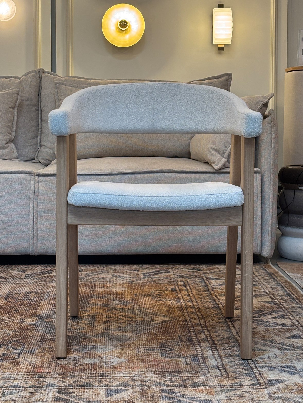 Claudie Design :: Linda upholstered chair, width 58.5 cm, white