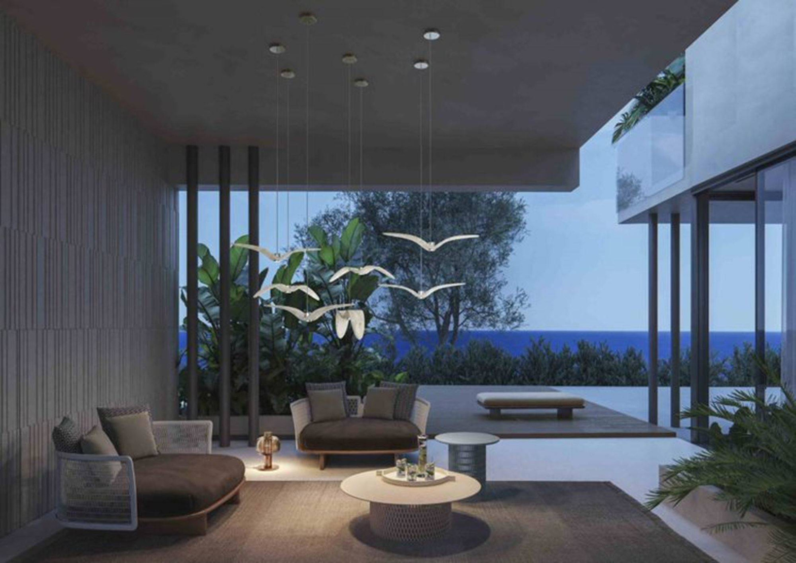 Brokis :: Lampa wisząca zewnętrzna Night Birds biała szer. 61 cm