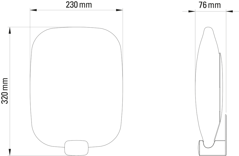 DCW:: Light Me Tender Vertical Wandleuchte in Weiß und Gold, Höhe 32 cm