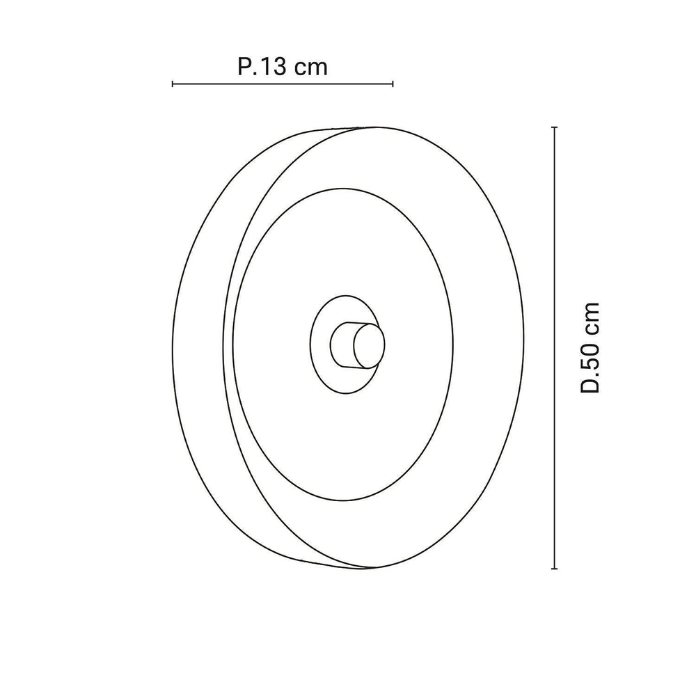 Market Set :: Wandlampe aus Metall Portinatx Durchmesser 50 cm beige