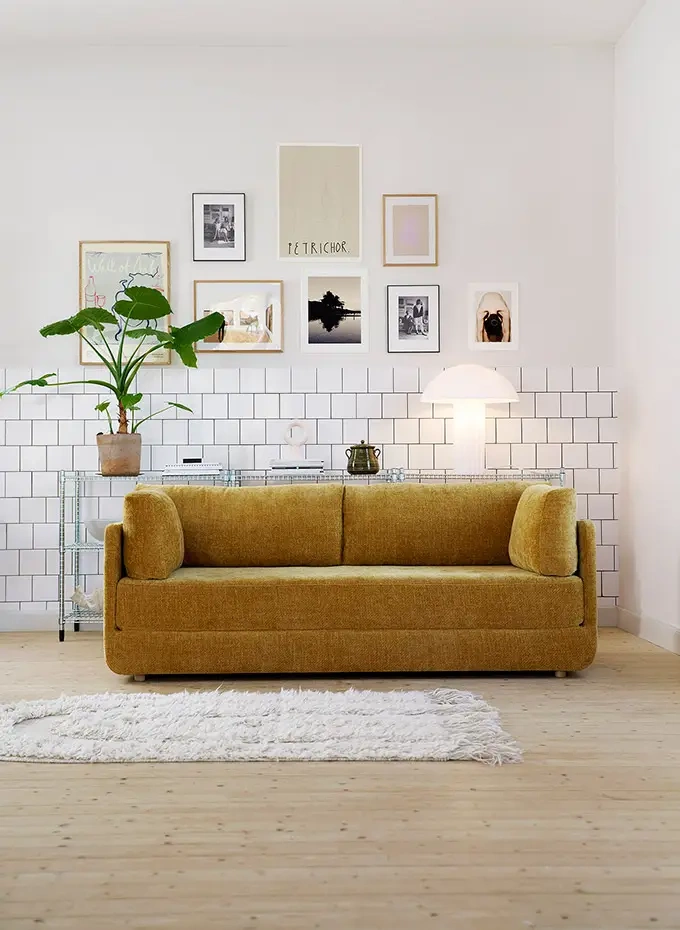 Sits :: Stina upholstered sofa with sleeping function, 3-seater