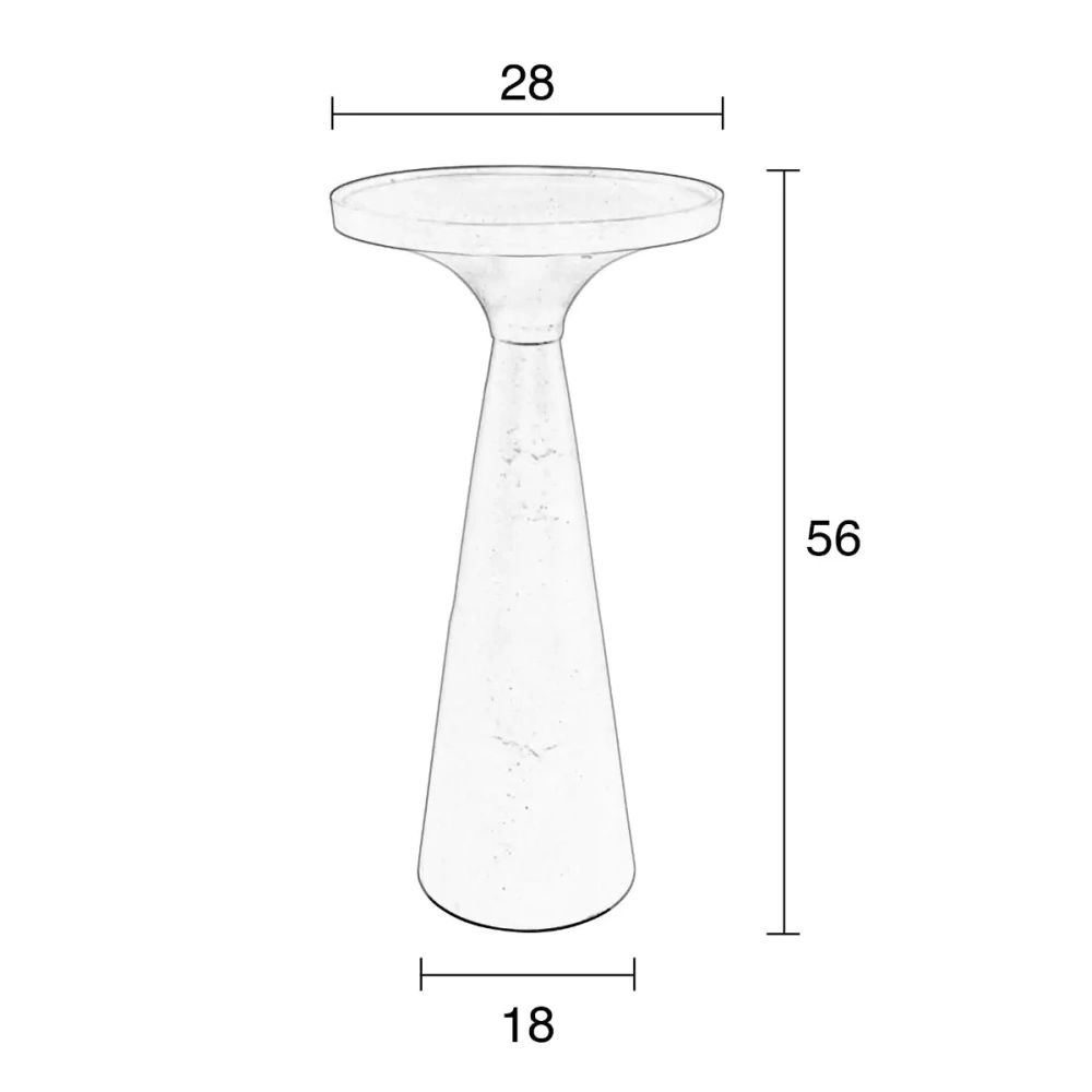 Zuiver :: Couchtisch aus Aluminium Floss grau